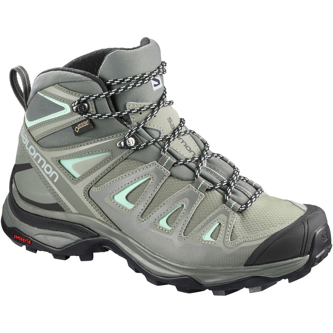 Salomon Israel X ULTRA 3 MID GTX® W - Womens Hiking Shoes - Grey (MRZH-06815)